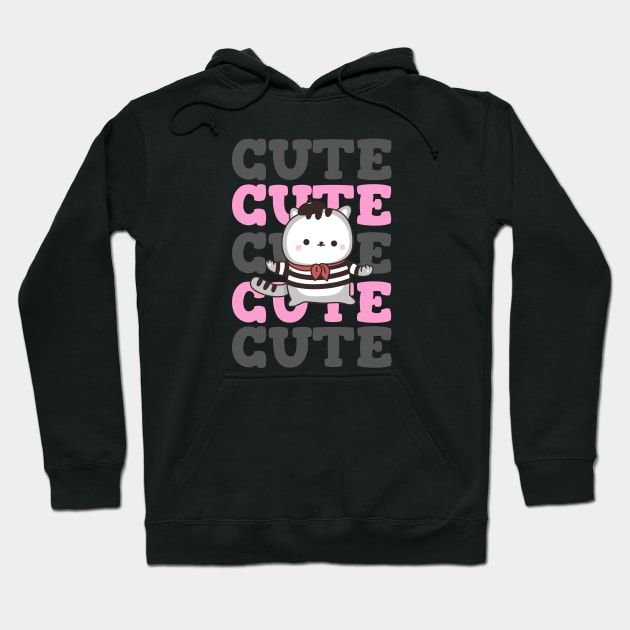 Cute Mime Cat Hoodie by NickDsigns